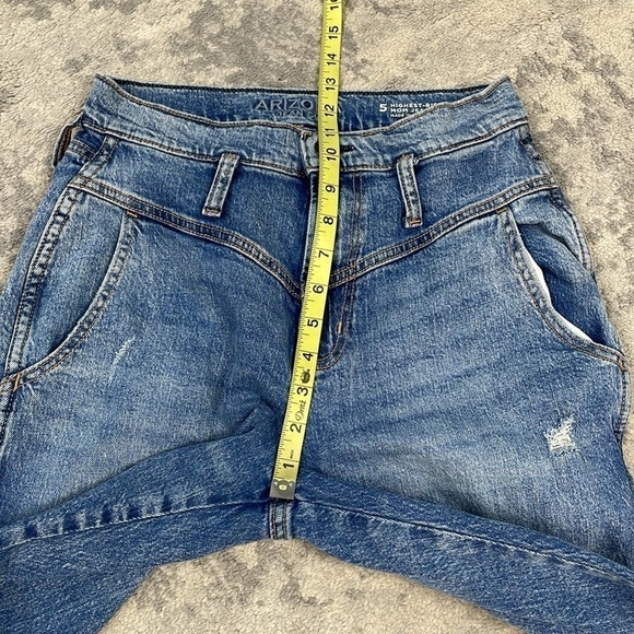 Arizona Jean Co Highest Rise Mom Jean V Front Retro Juniors Sz 5 - Picture 5 of 9